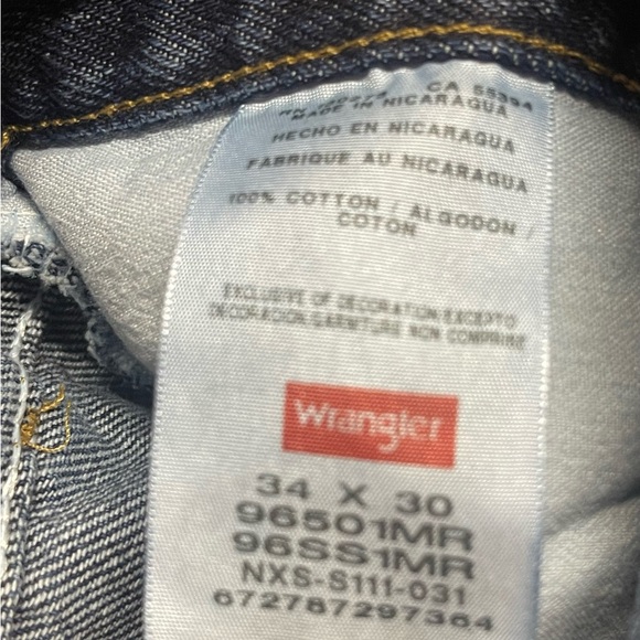 Wrangler Blue Jeans Like New! Size 34 - Picture 4 of 4